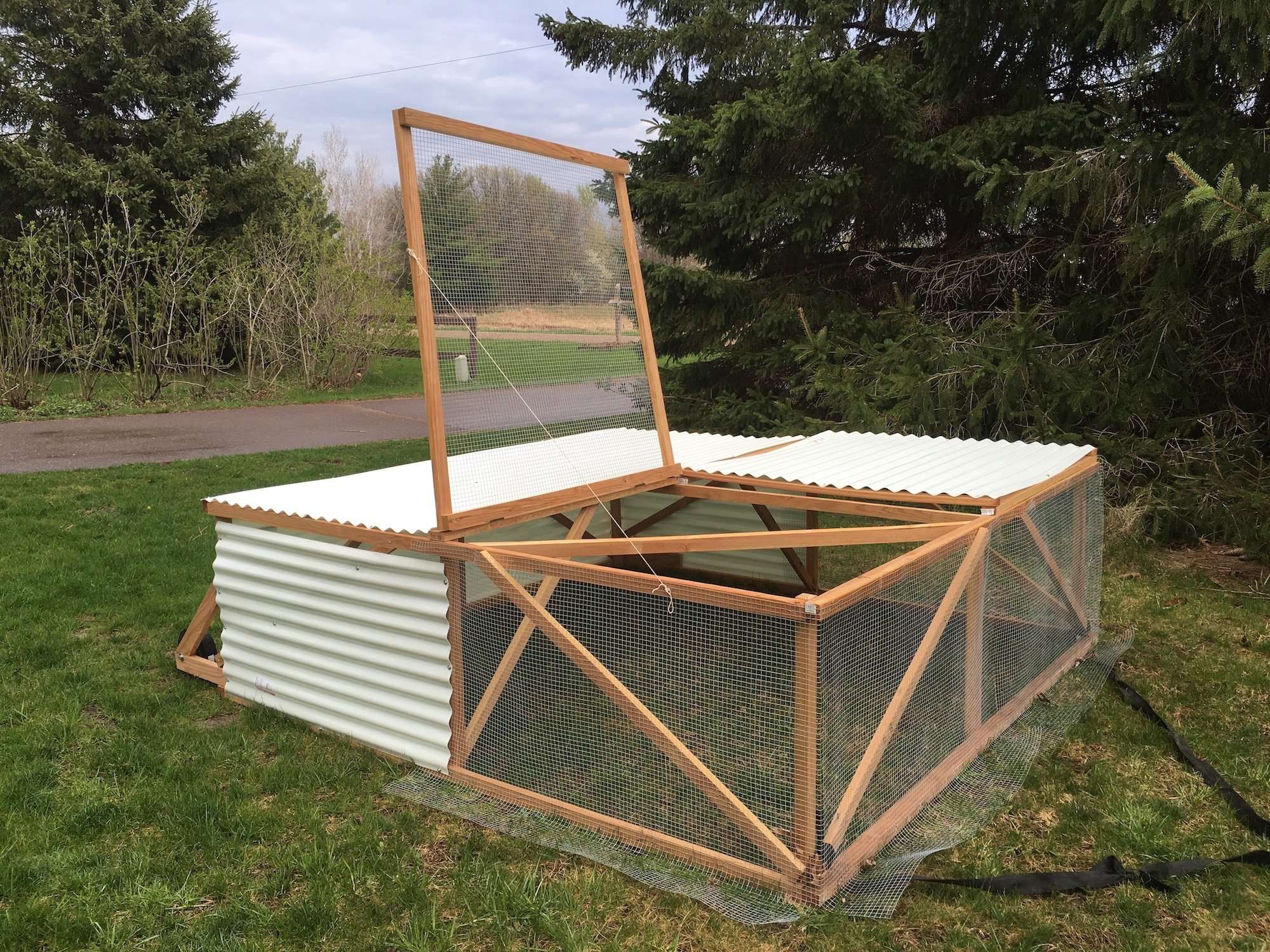 Salatin Style Chicken tractor 8'x8'