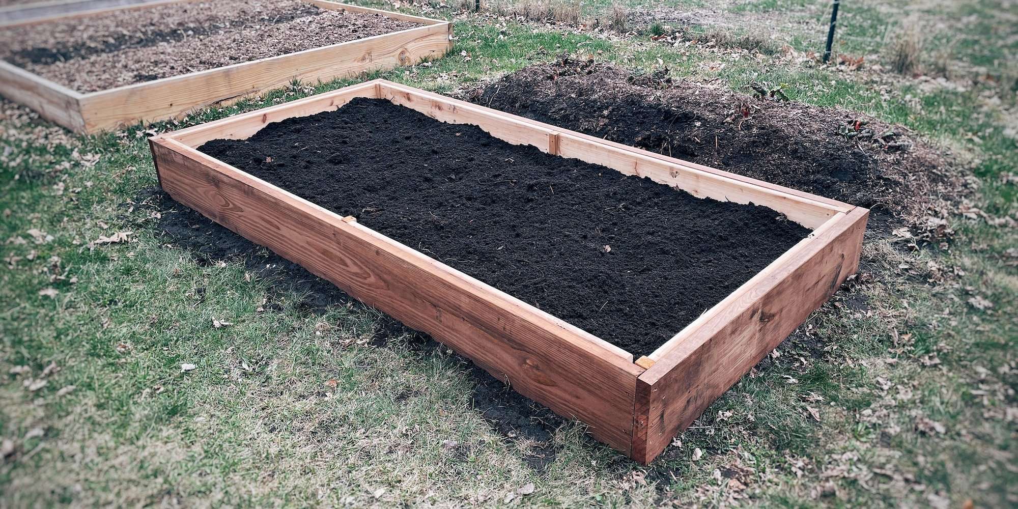Completed Raised Bed filled with soil