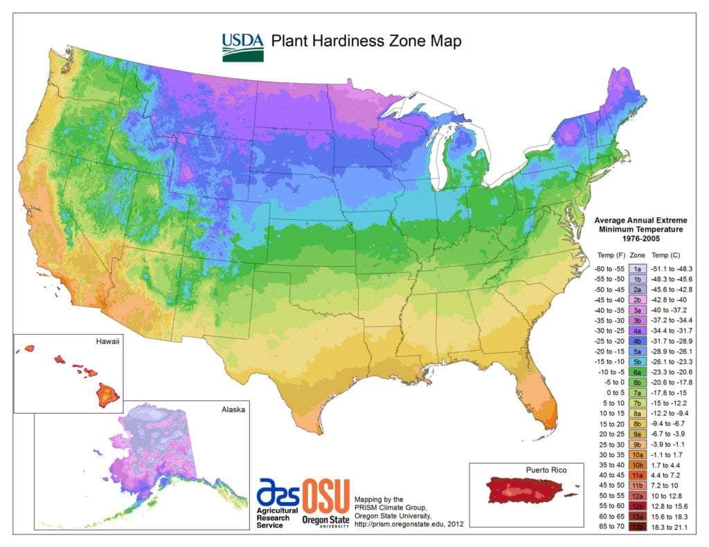 Plant Hardiness Zone Map