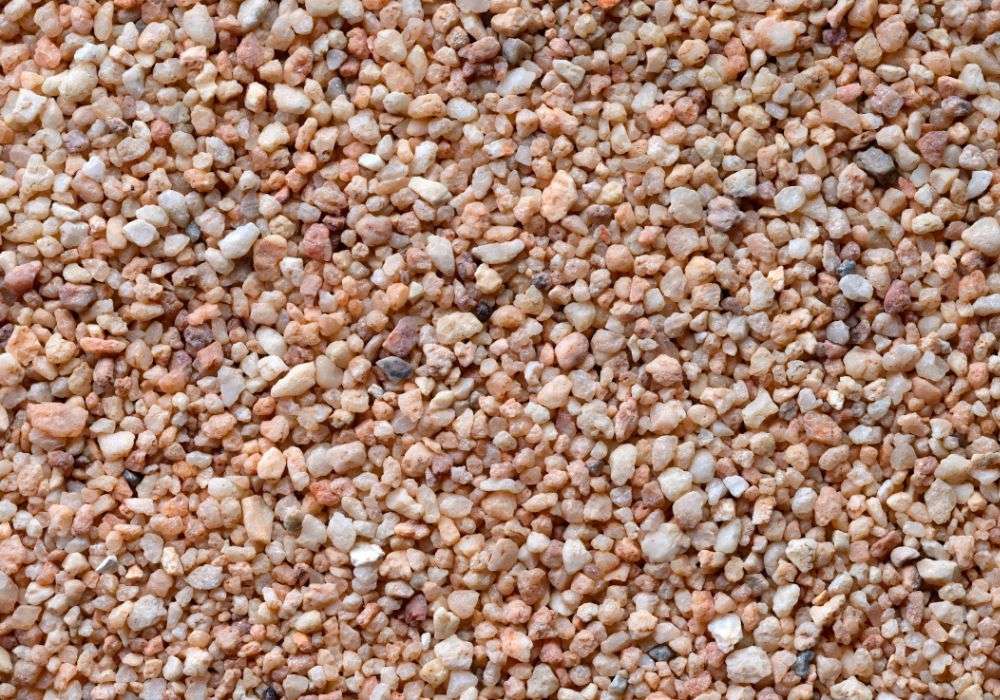 Close up view of coarse sand